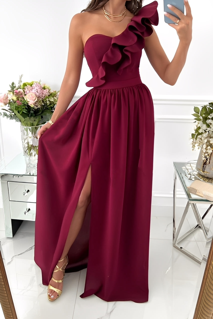 Tahlia - Elegant off-shoulder dress with ruffles for women