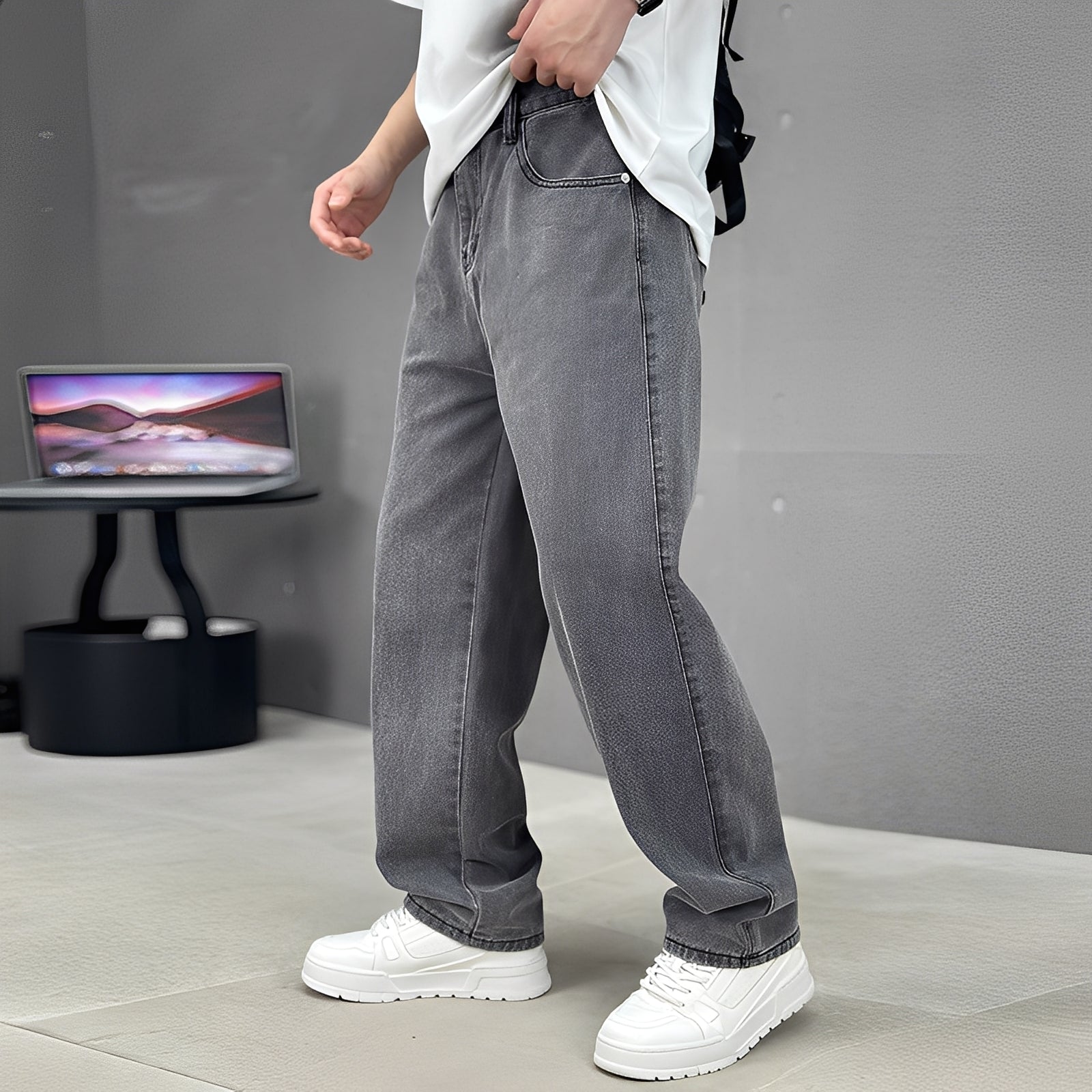 Wendell - Stylish Jeans with Wide Leg for Men