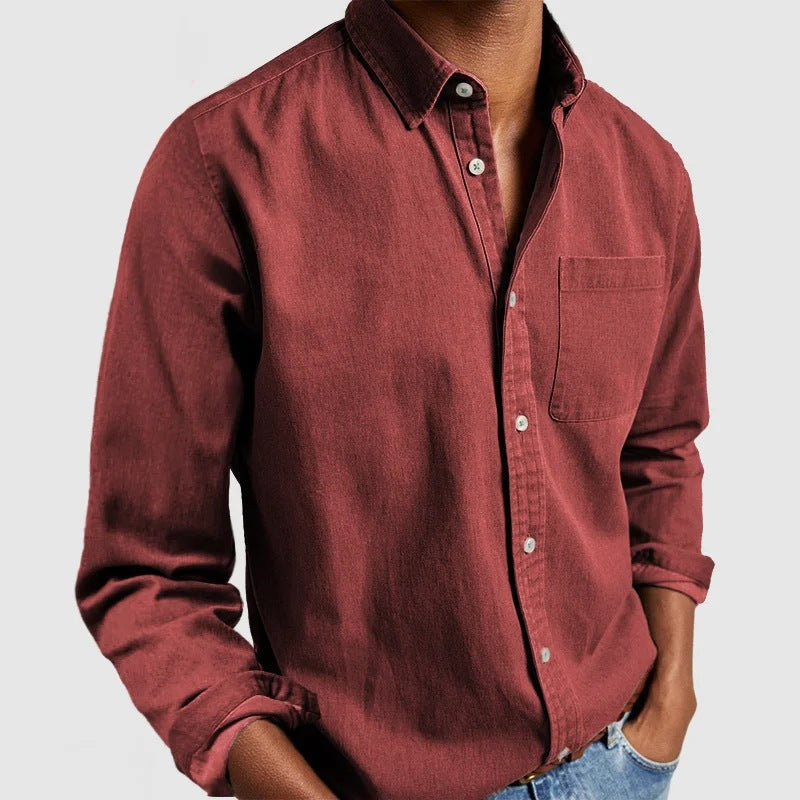 Maxime - Casual Denim Shirt Soft Blend