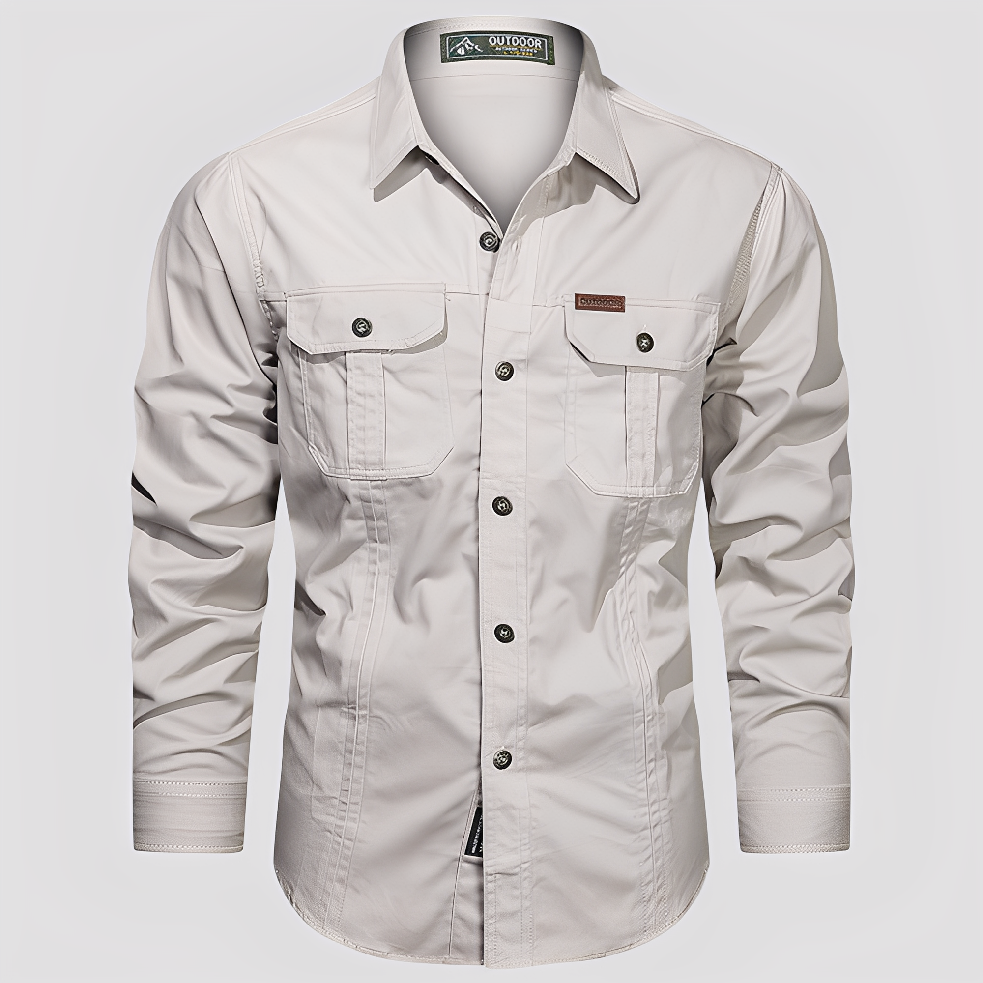 Ranulph - Men's Casual Long-Sleeve Cargo Shirt