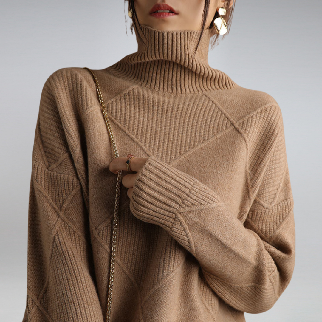 Camille – Women's Cashmere Turtleneck Sweater