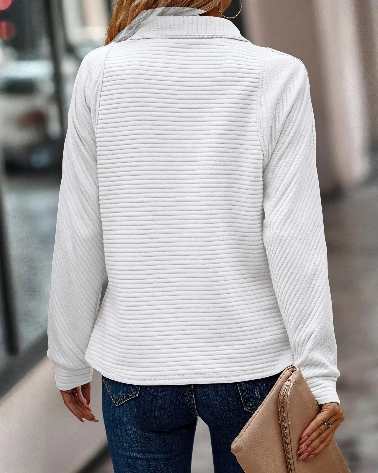 Vina – Stylish Sweater with Half Zipper