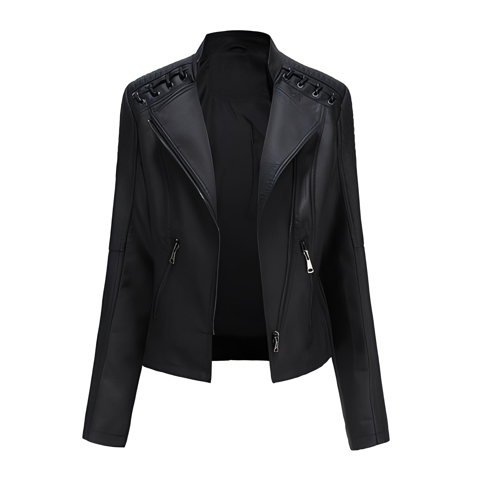 Narelle - Trendy, Sleek Short Leather Jacket for Women