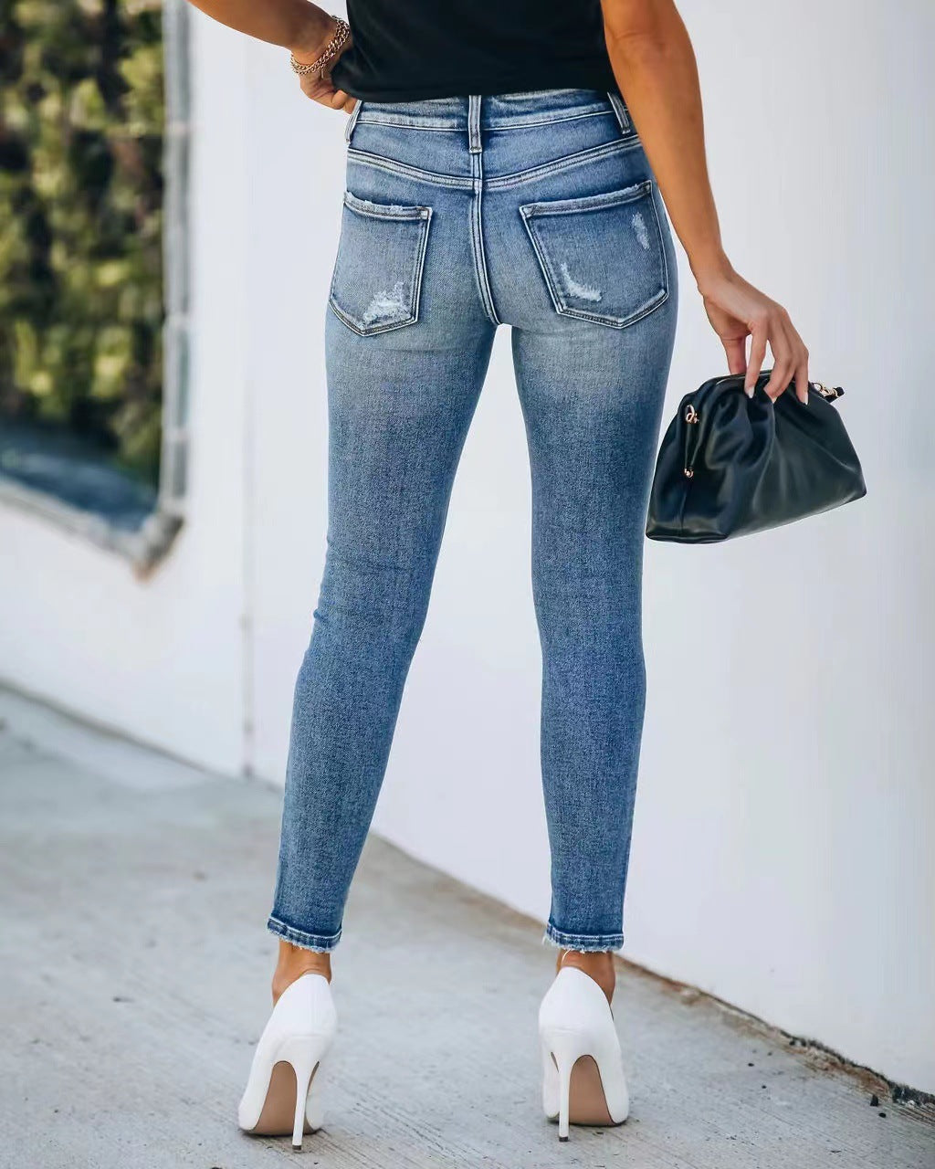 Cyrilla - Casual Slim-Fit Jeans with Rips for Women