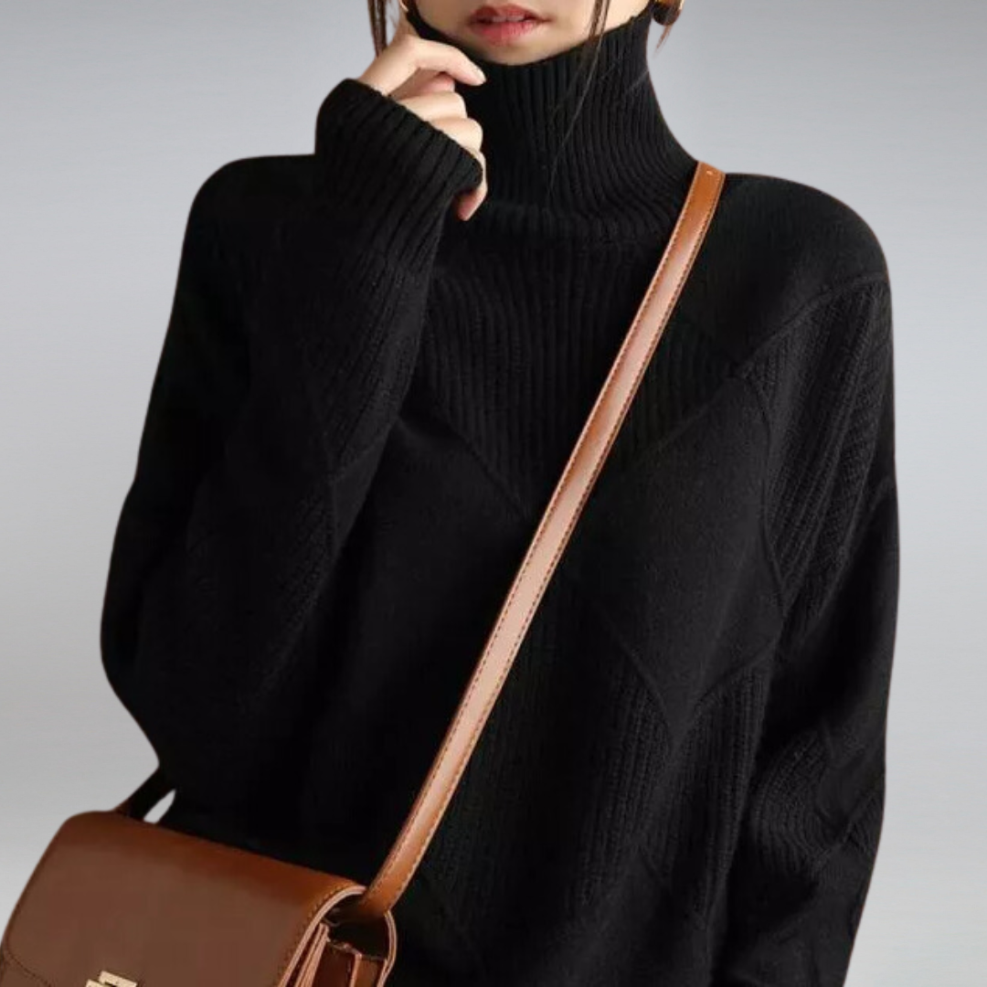 Camille – Women's Cashmere Turtleneck Sweater