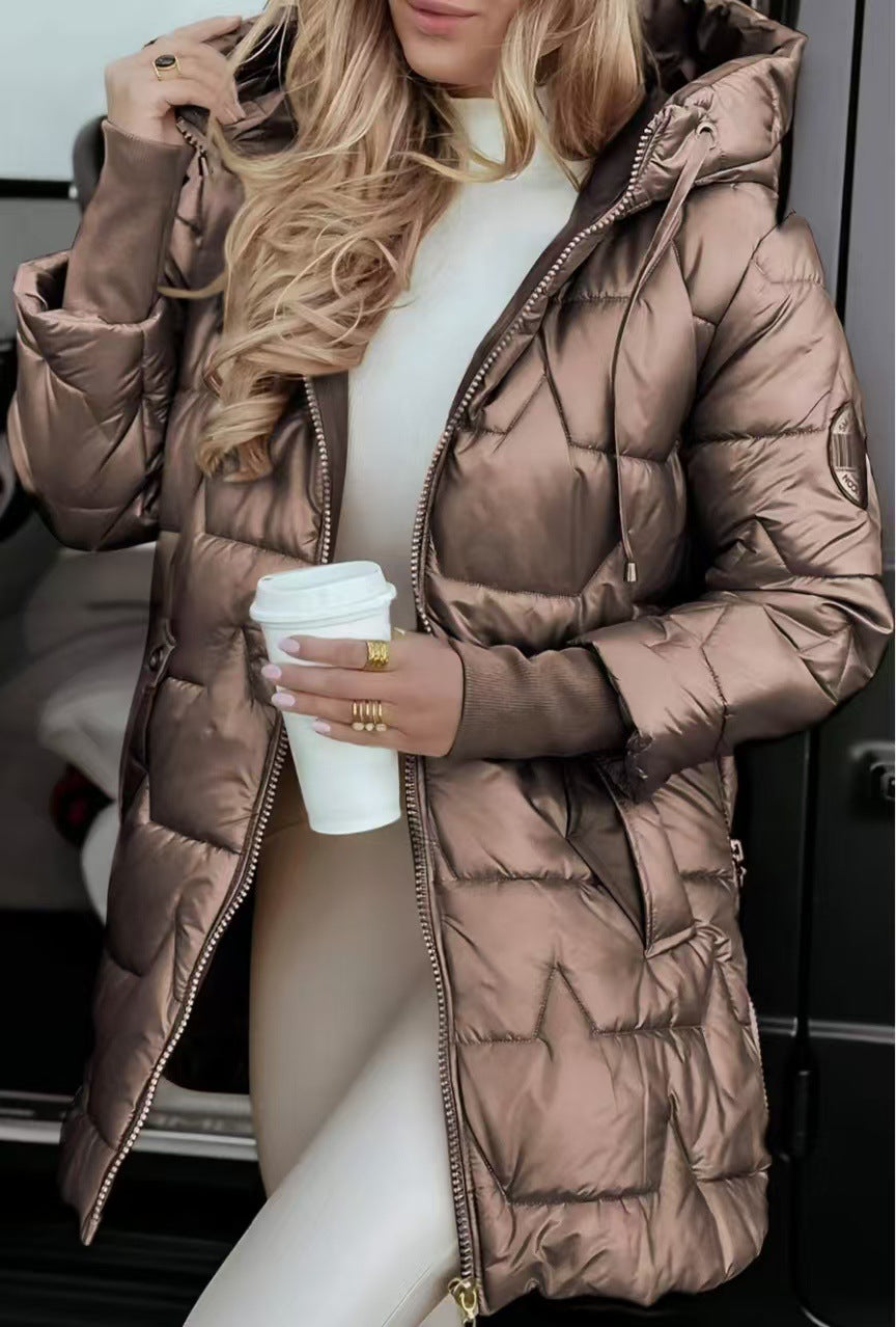 Georgetta - Trendy Women's Down Jacket with Hood