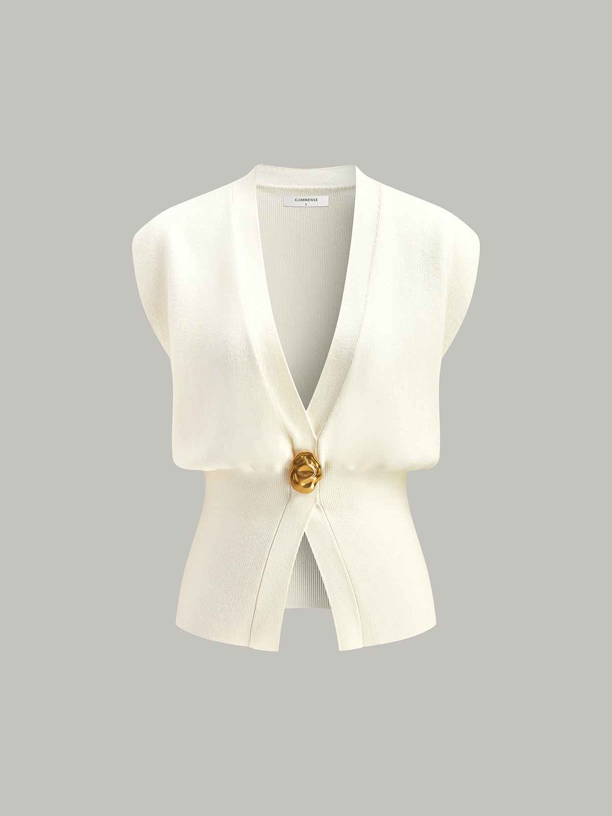 Annalena – V-Neck with Buttons Knit Vest