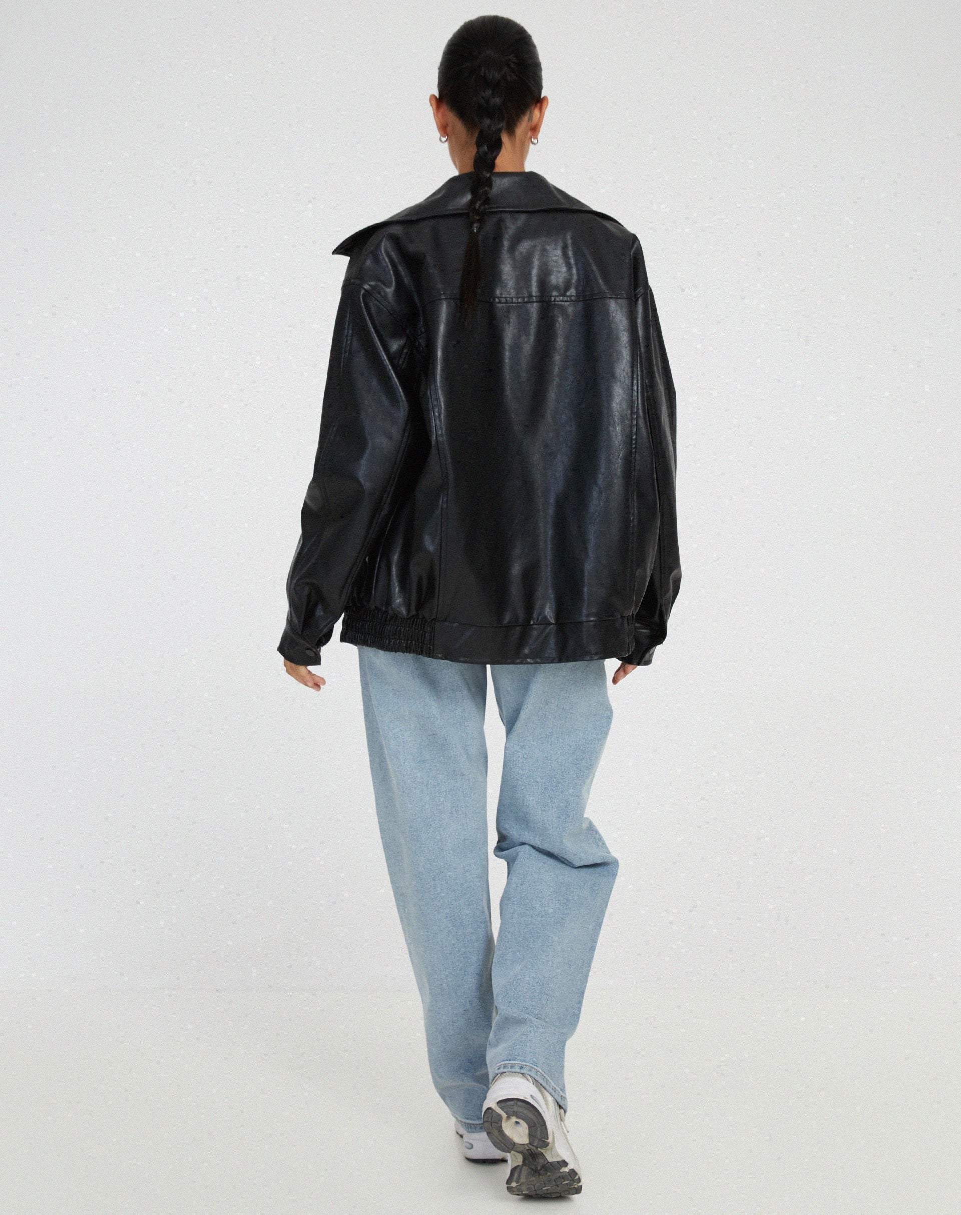 Ariane – Oversize leather jacket for women