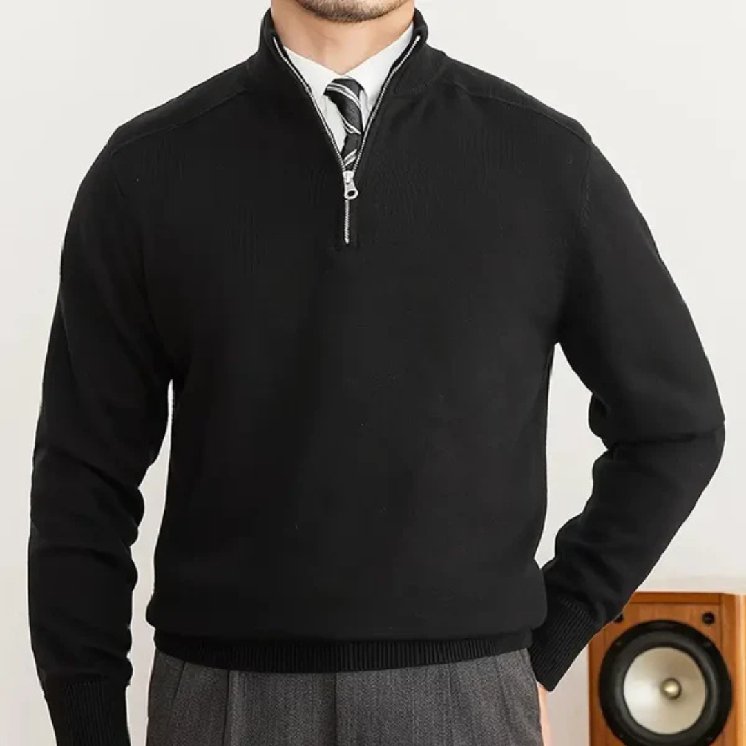 Olivier - Cotton Half Zip Sweater