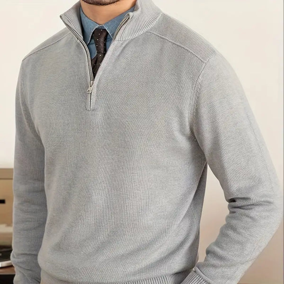 Olivier - Cotton Half Zip Sweater