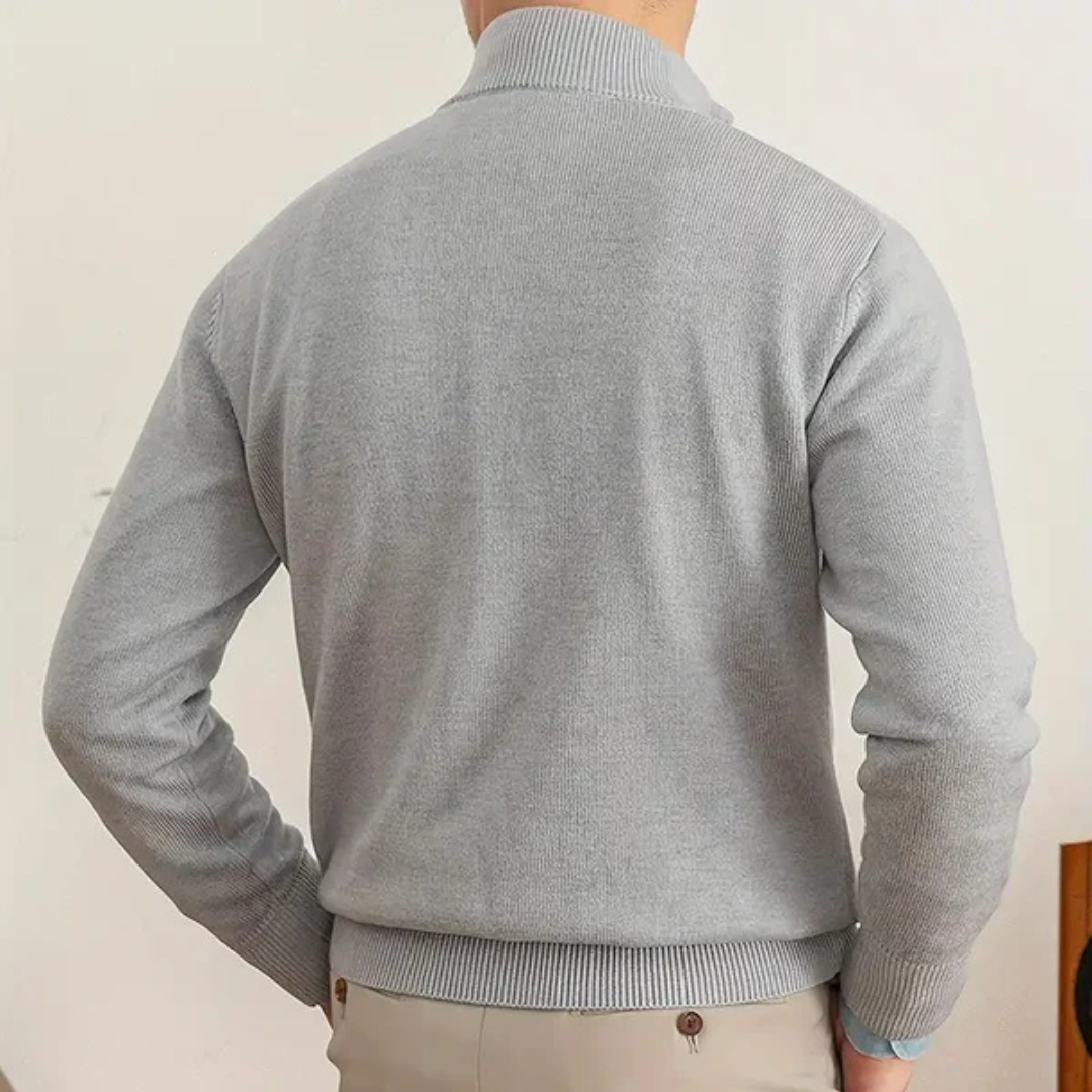 Olivier - Cotton Half Zip Sweater