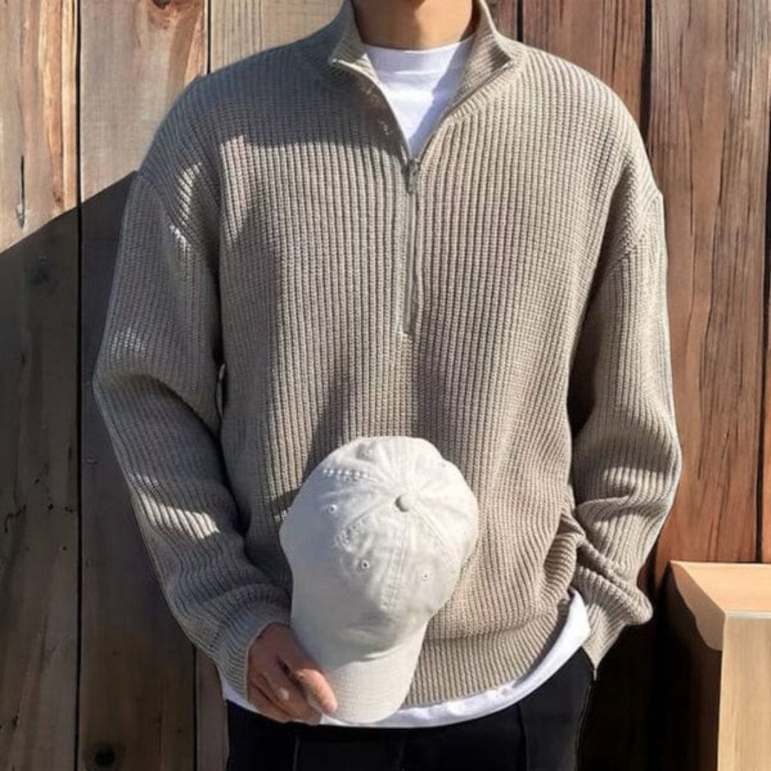 Carlo – Pullover with Half Zipper
