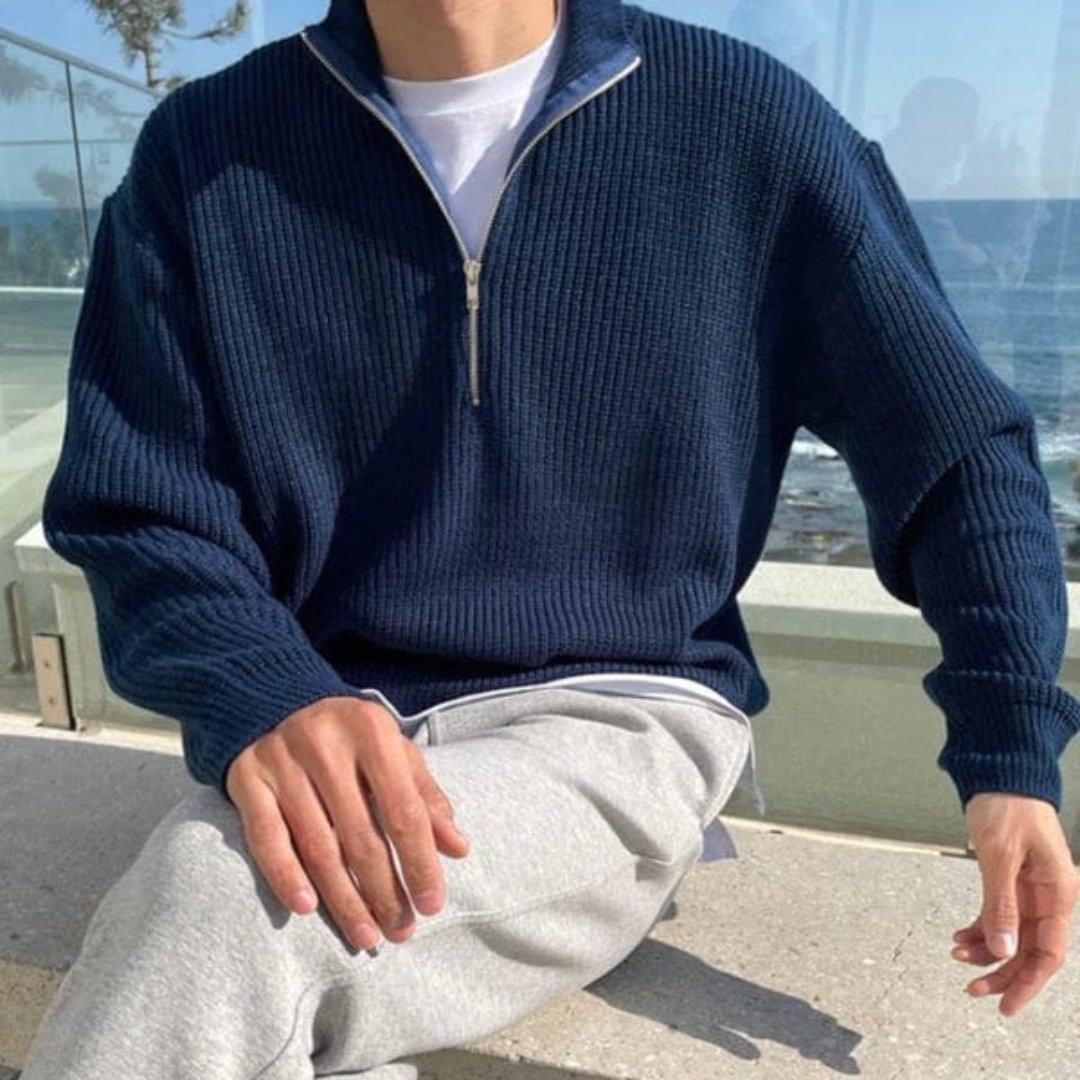 Carlo – Pullover with Half Zipper