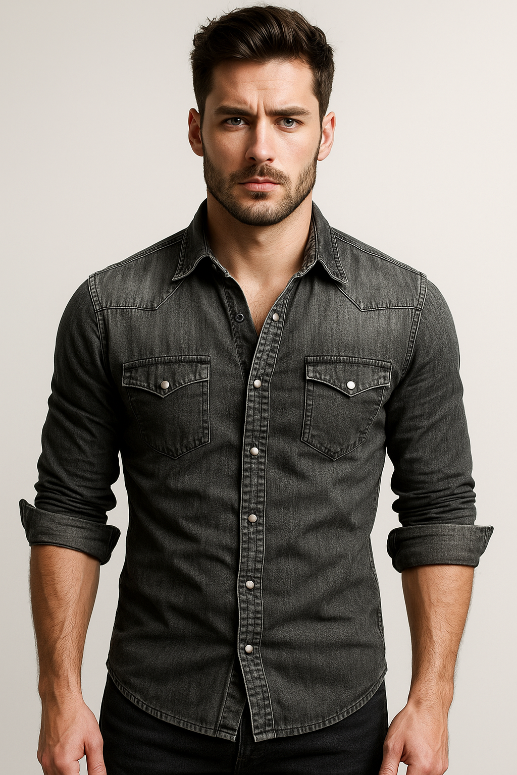 Maxime - Casual Denim Shirt for Men