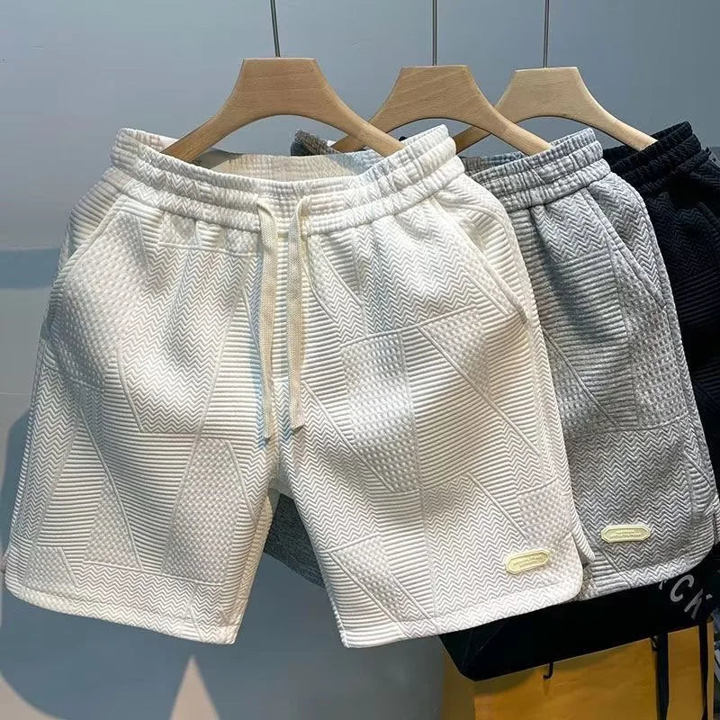 Carl – Men's Shorts Herringbone Pattern
