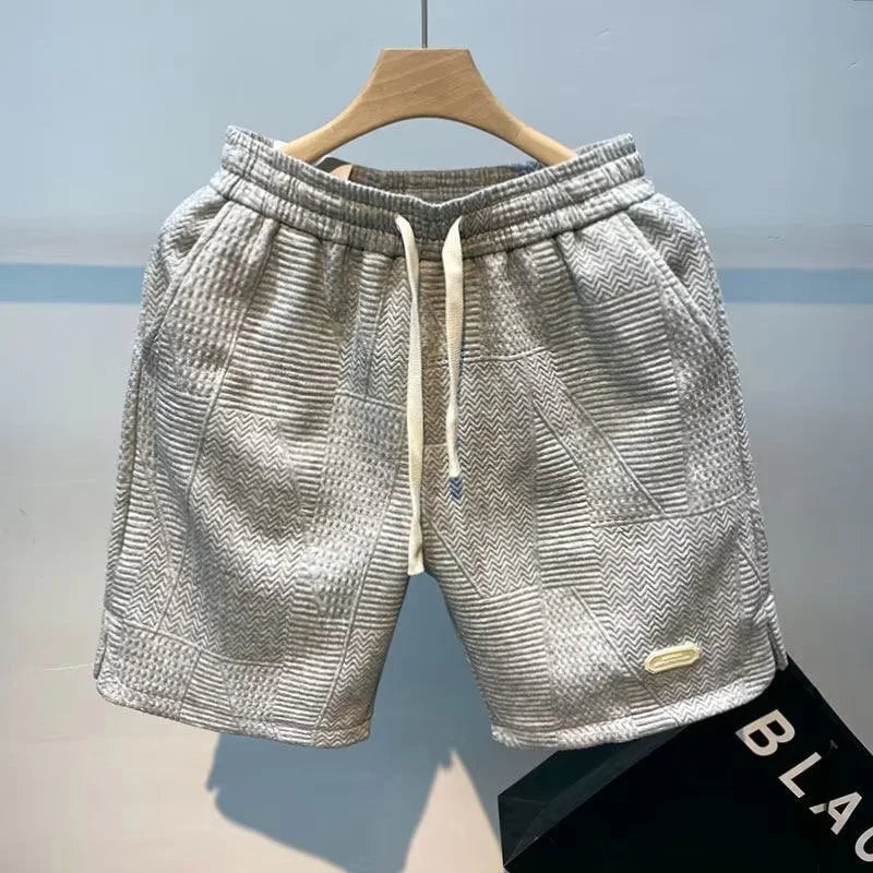 Carl – Men's Shorts Herringbone Pattern