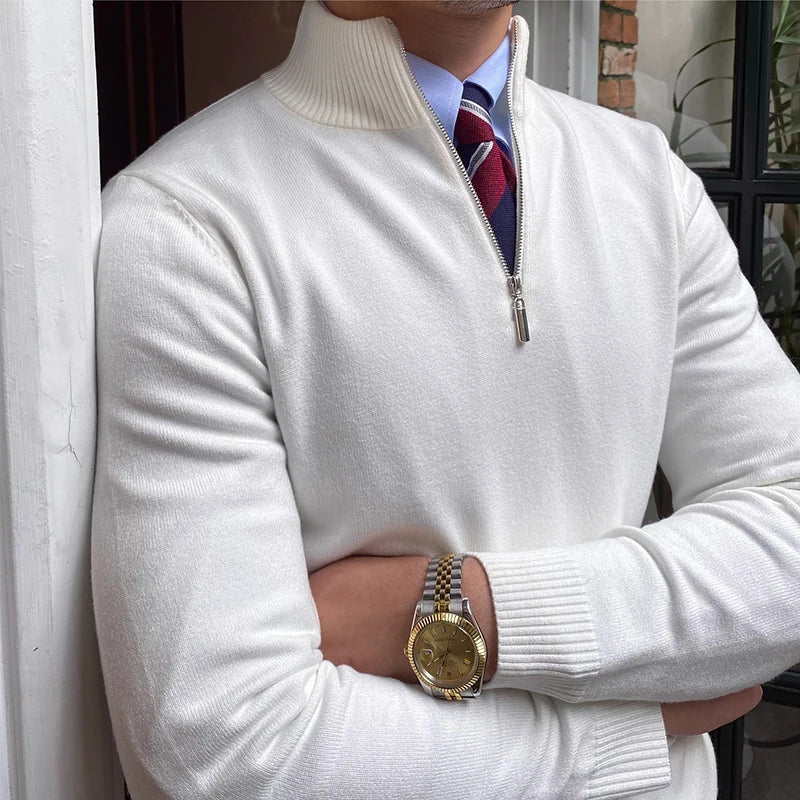 Hugo - Sweater with Half Zipper