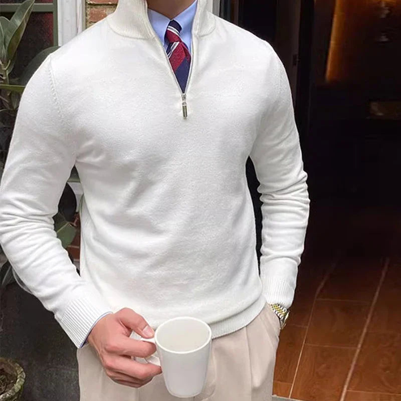 Hugo - Sweater with Half Zipper