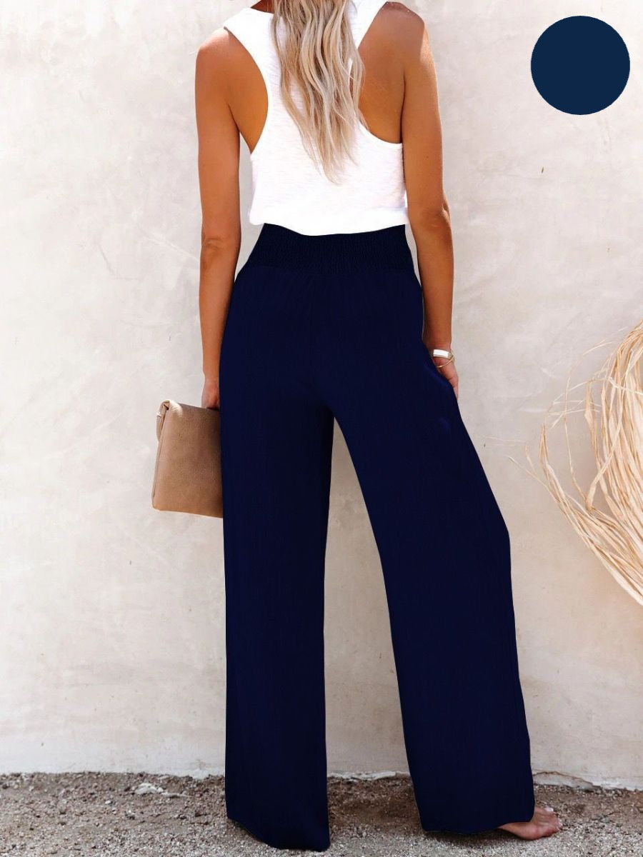 Sophia – High Waist Cotton & Linen Pants