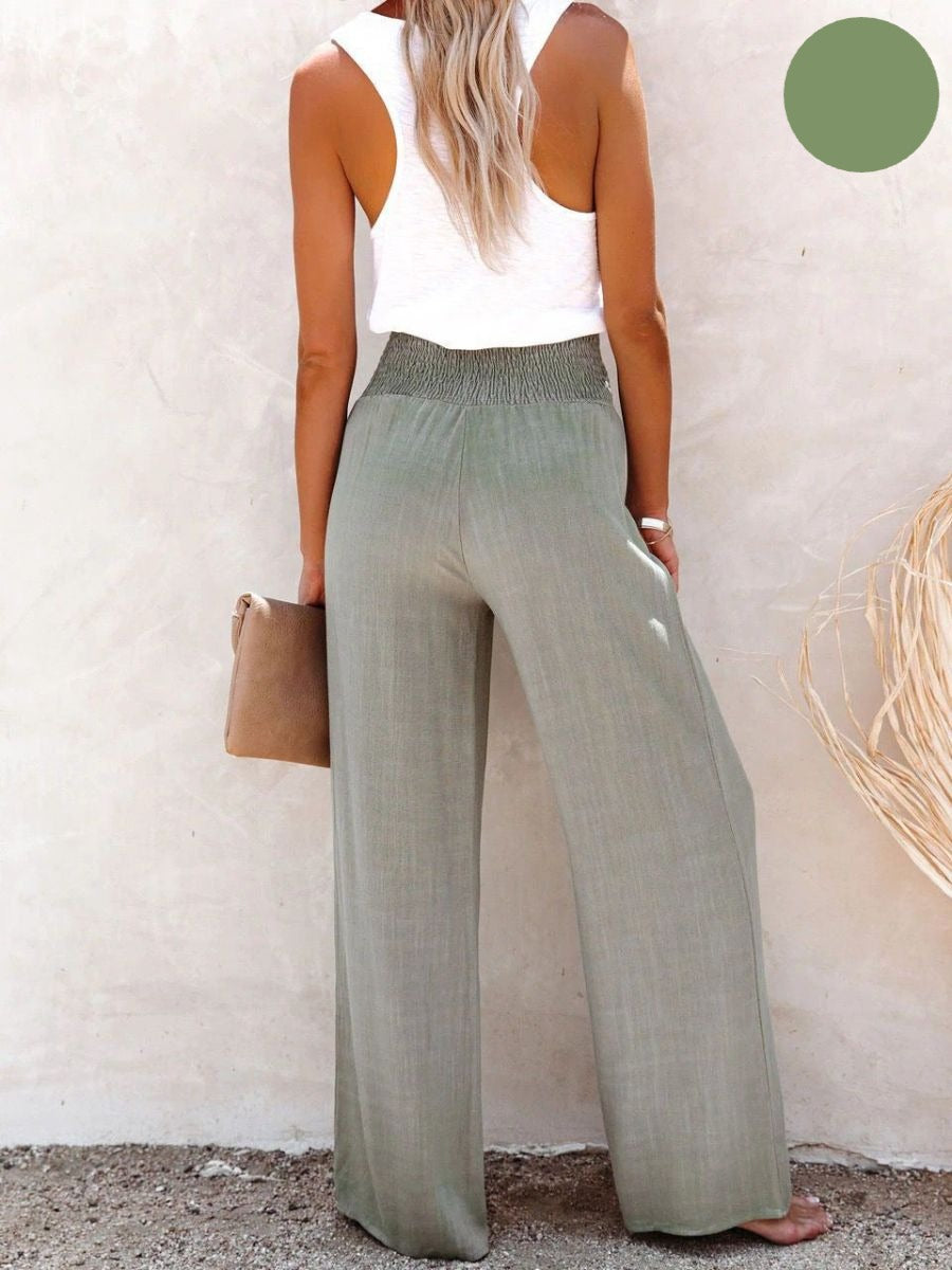 Sophia – High Waist Cotton & Linen Pants