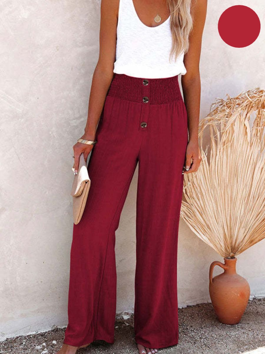 Sophia – High Waist Cotton & Linen Pants