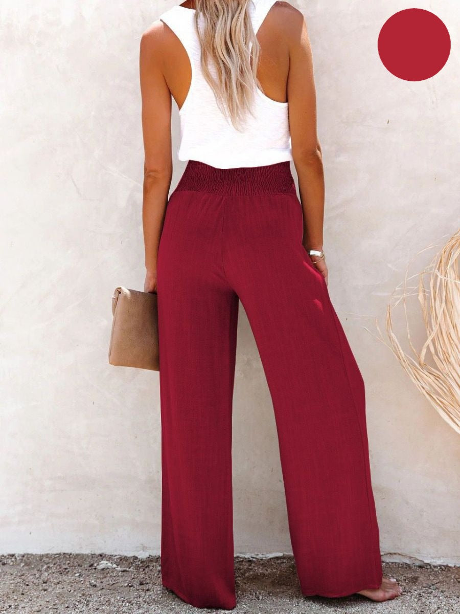 Sophia – High Waist Cotton & Linen Pants