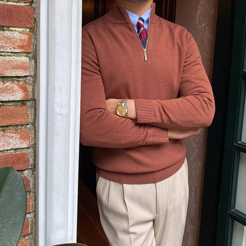 Hugo - Sweater with Half Zipper