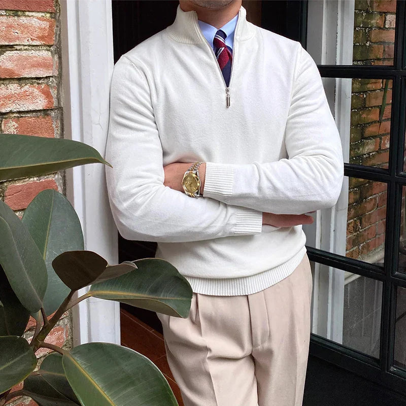 Hugo - Sweater with Half Zipper