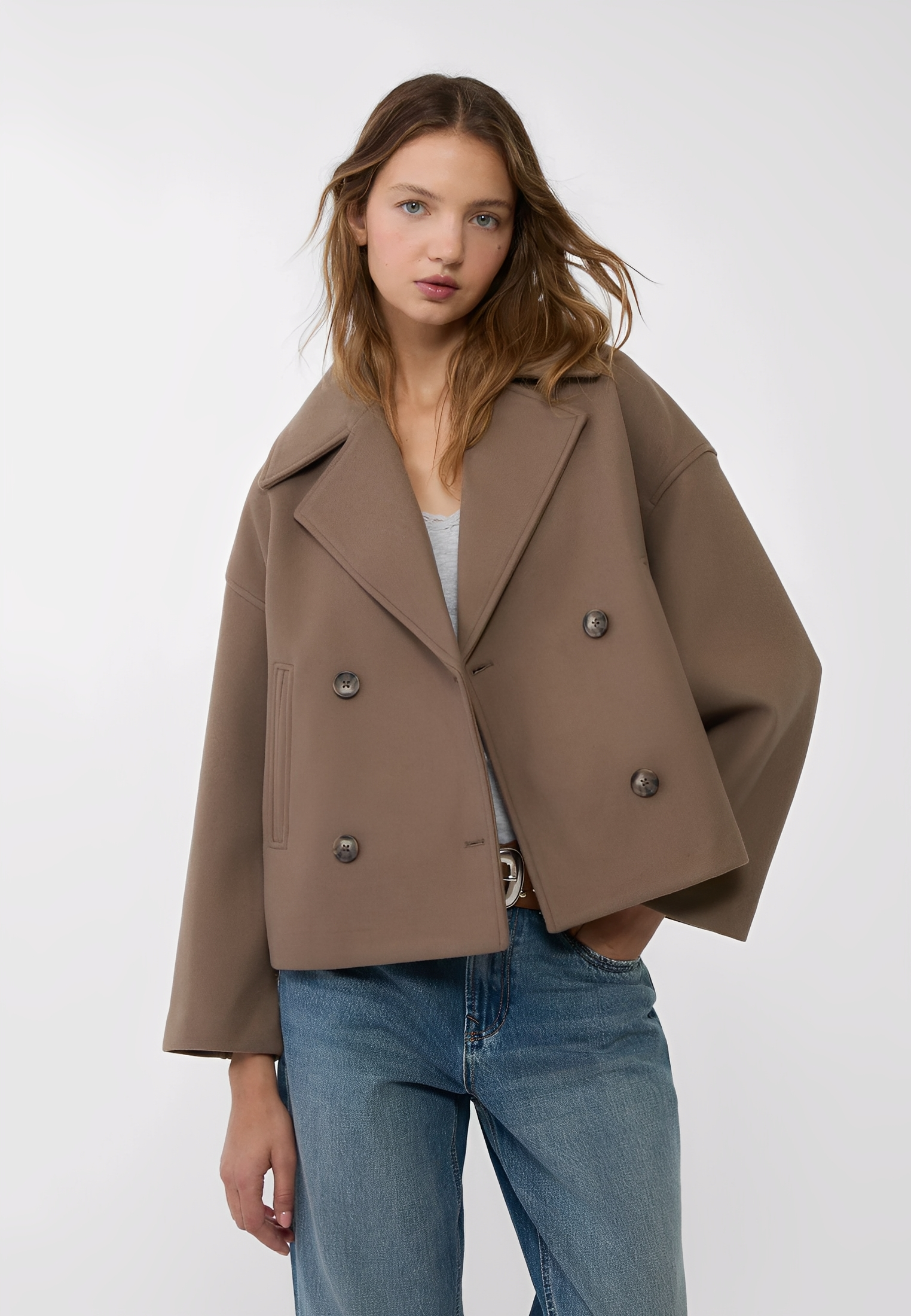 Claire – Elegant Short Double-Breasted Jacket
