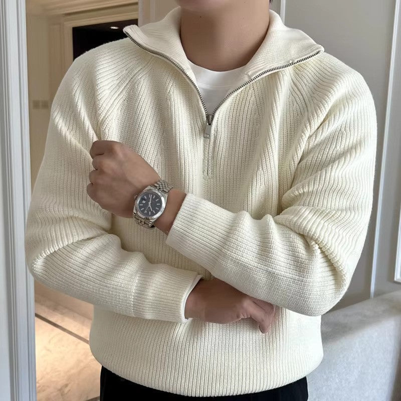 Lino – Cotton Quarter-Zip Sweater