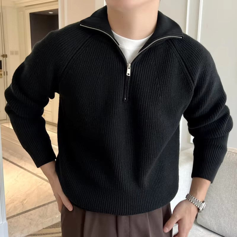 Lino – Cotton Quarter-Zip Sweater