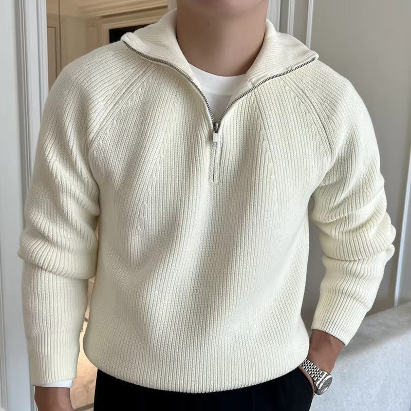 Lino – Cotton Quarter-Zip Sweater