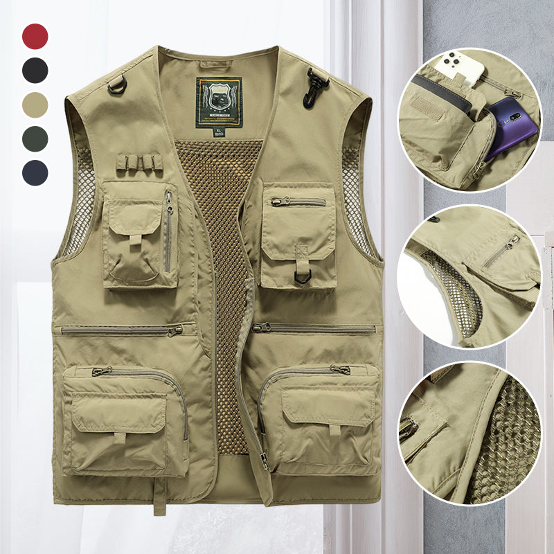 Alessandra – Net Gilet Cargo with Pockets
