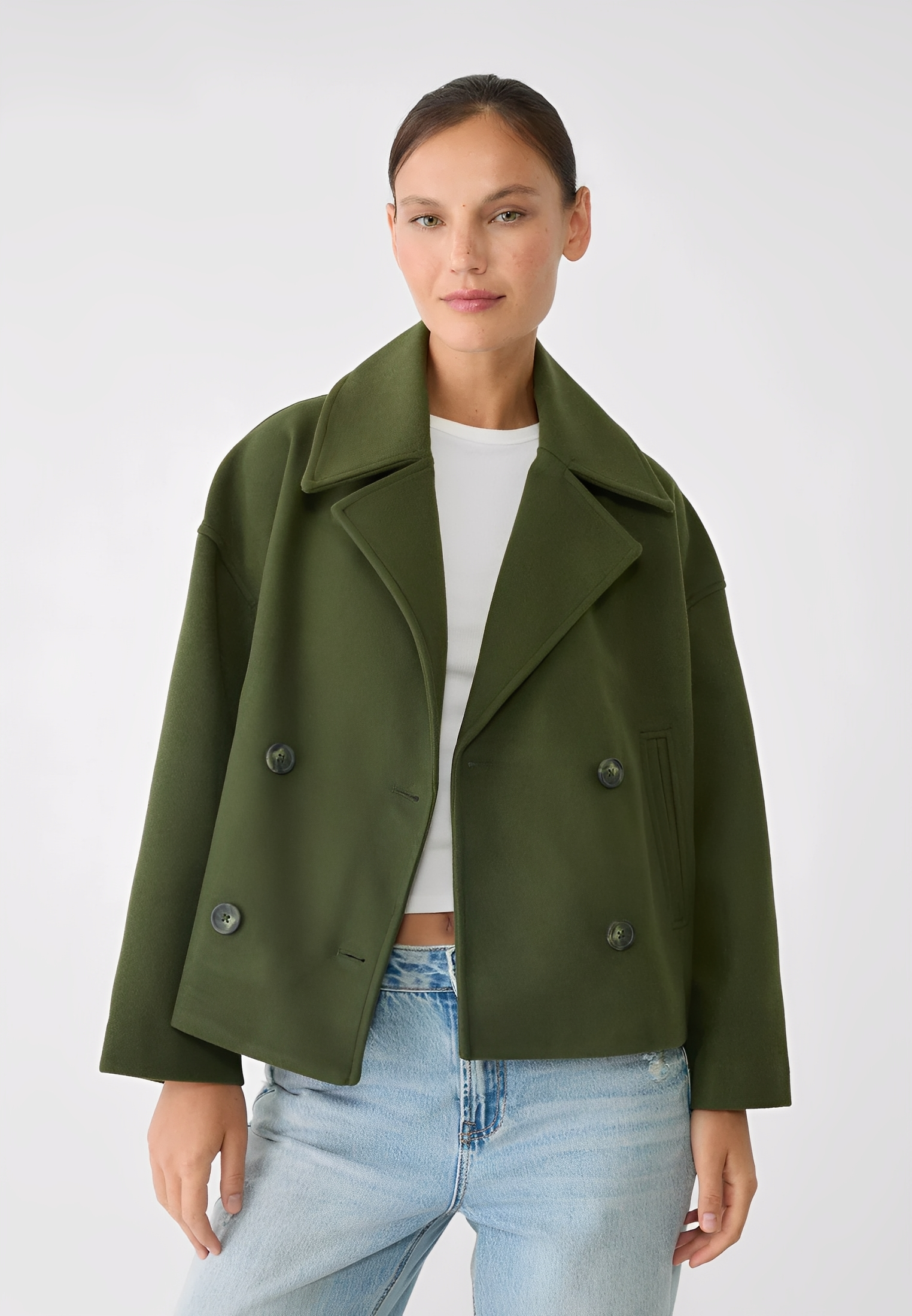 Claire – Elegant Short Double-Breasted Jacket