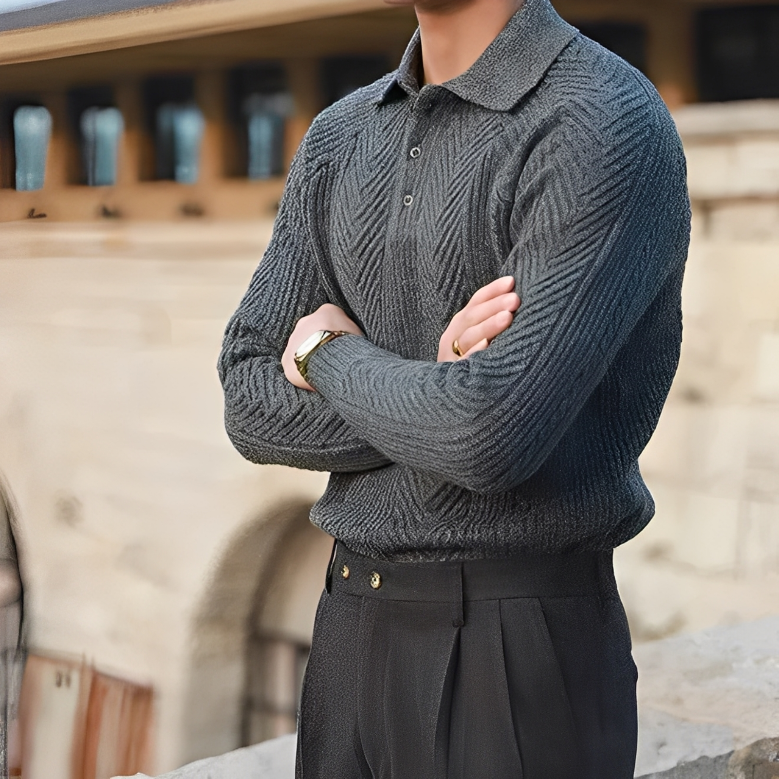 Darius – Knitted Long-Sleeve Sweater