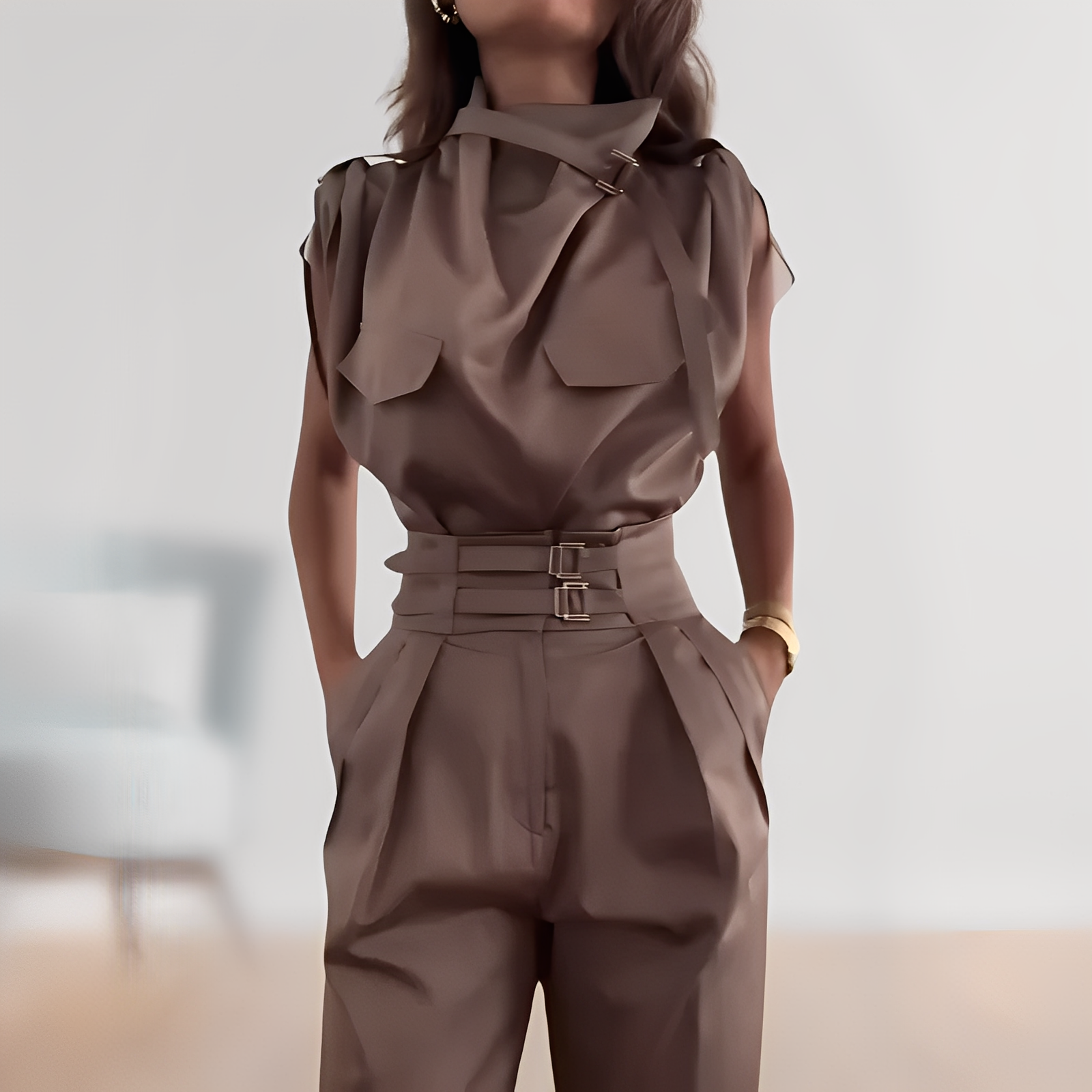 Leona – Elegant Sleeveless Overall