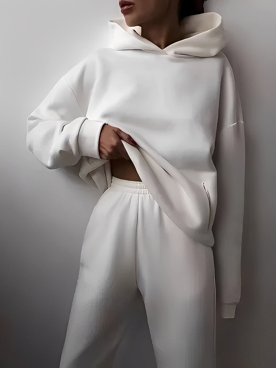 Adelia – Solid Hoodie Set