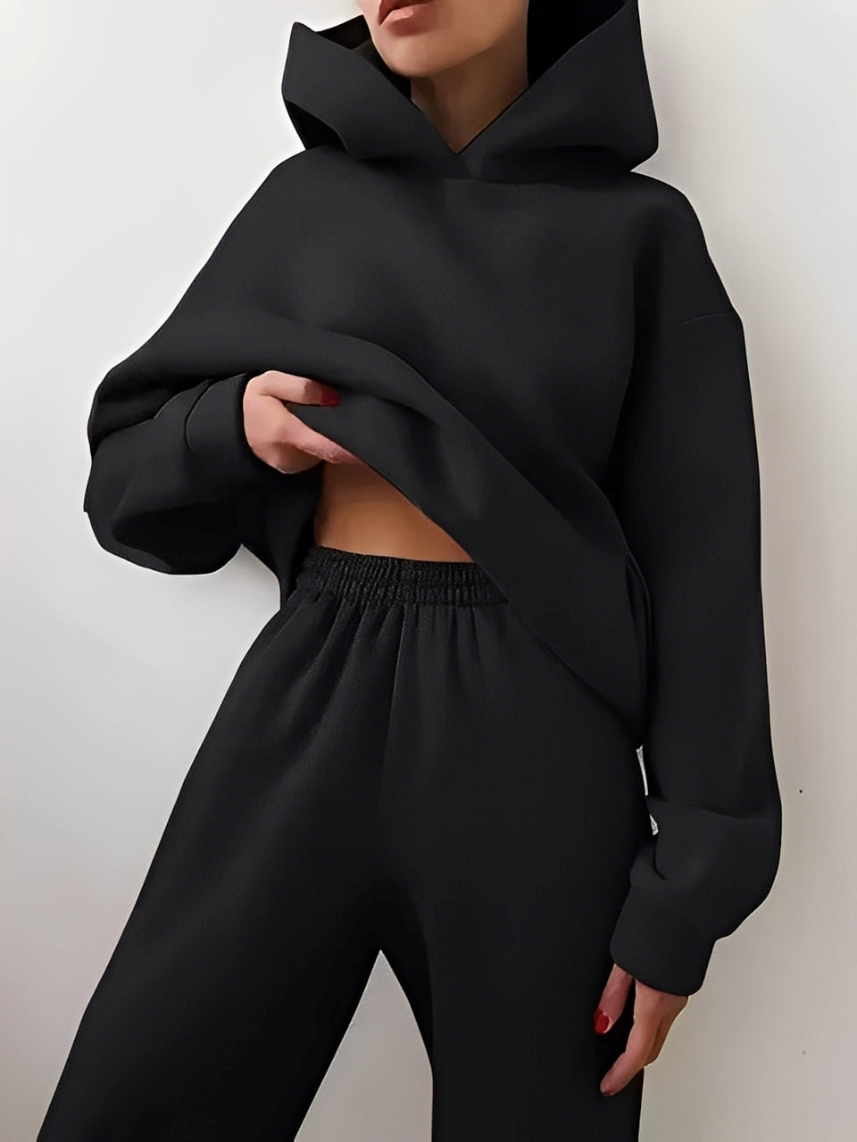 Adelia – Solid Hoodie Set