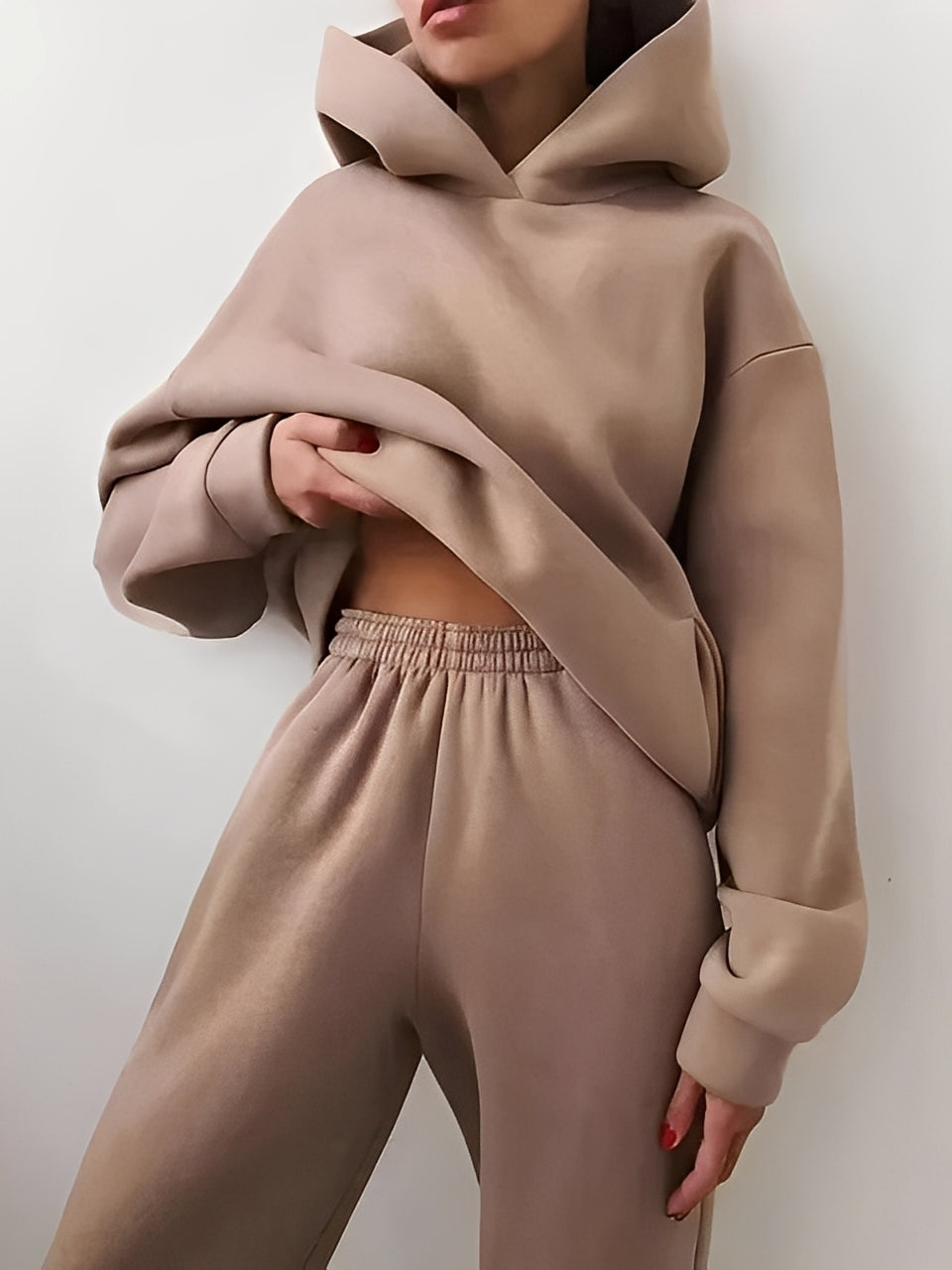Adelia – Solid Hoodie Set