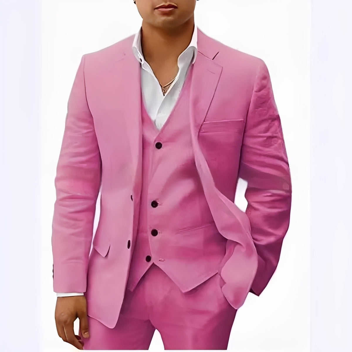 Erik - Linen 3-Piece Suit Set
