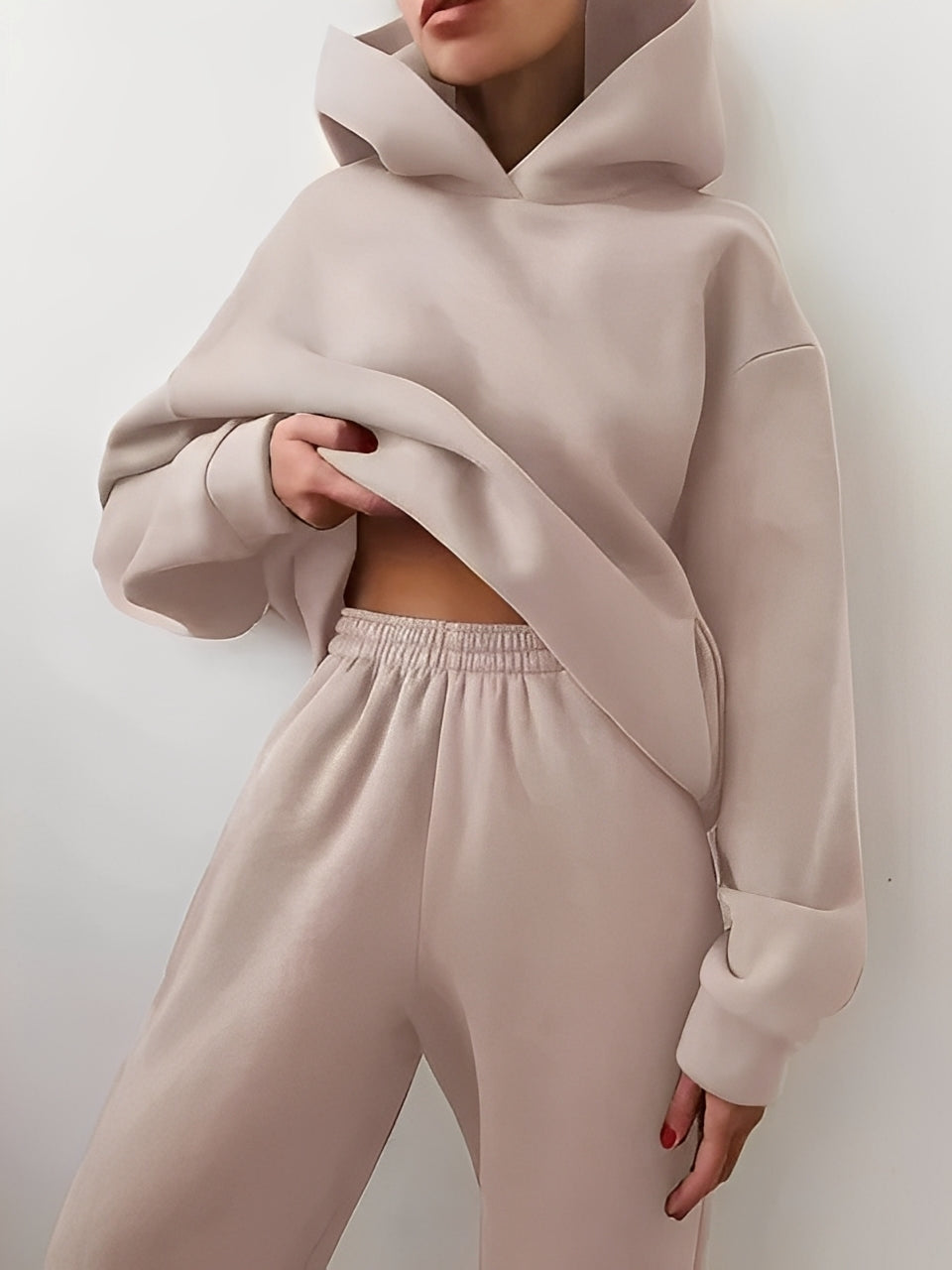 Adelia – Solid Hoodie Set