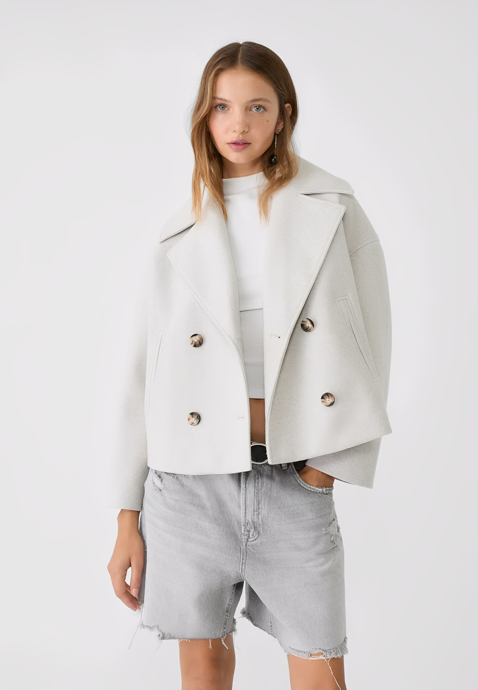 Claire – Elegant Short Double-Breasted Jacket