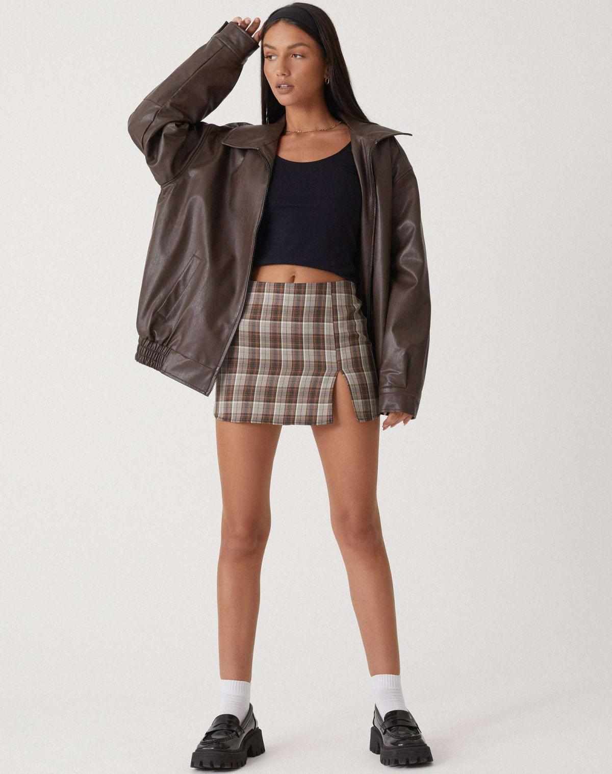Ariane – Oversize leather jacket for women