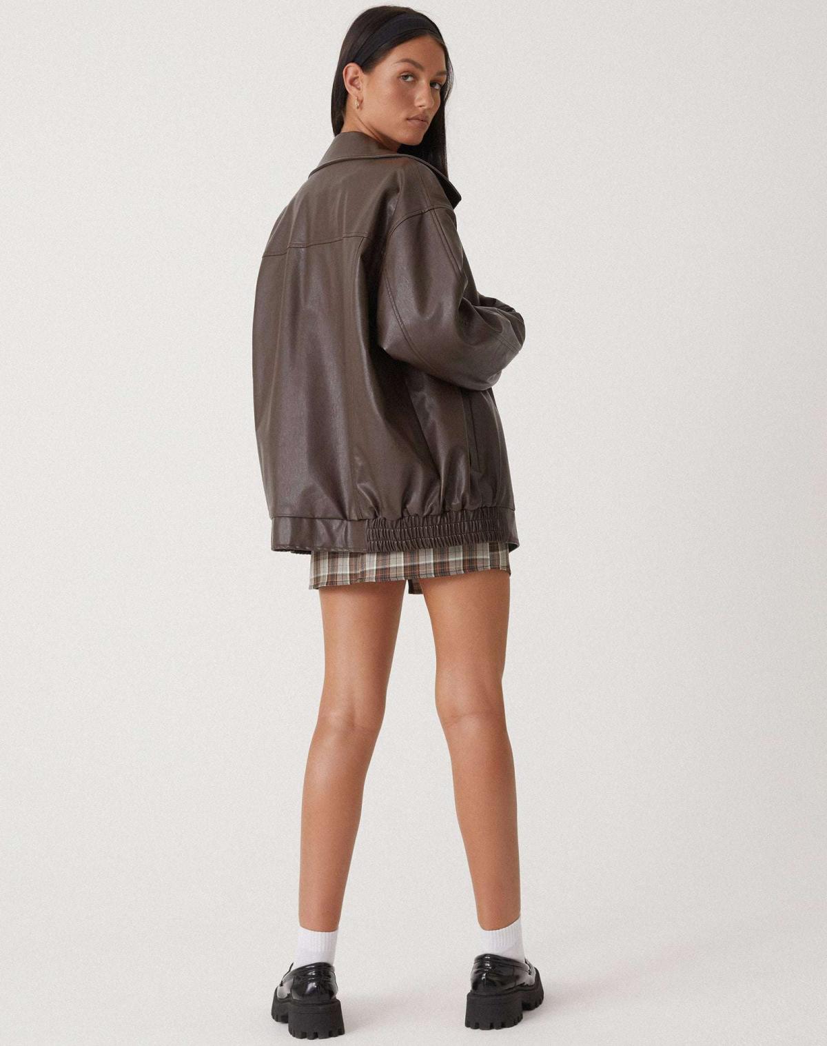 Ariane – Oversize leather jacket for women